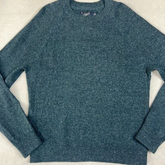 Grayers Clothiers Sweater Mens M Blue Green Crew Neck Wool and linen blend - Picture 4 of 8